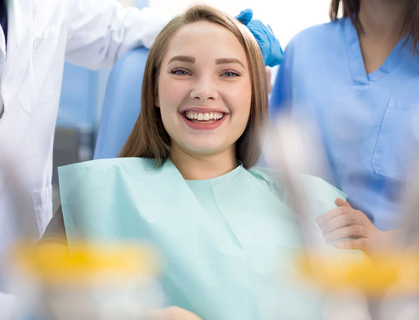 Happy dental patient