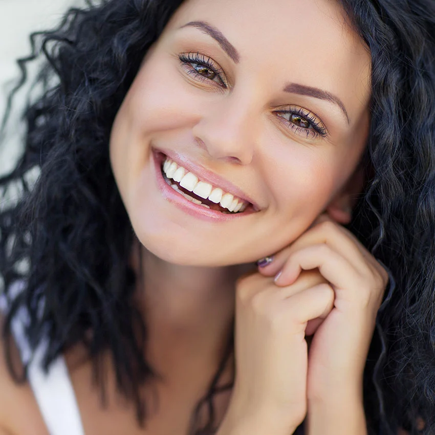 Patient with healthy and beautiful teeth in Woodland Hills, CA