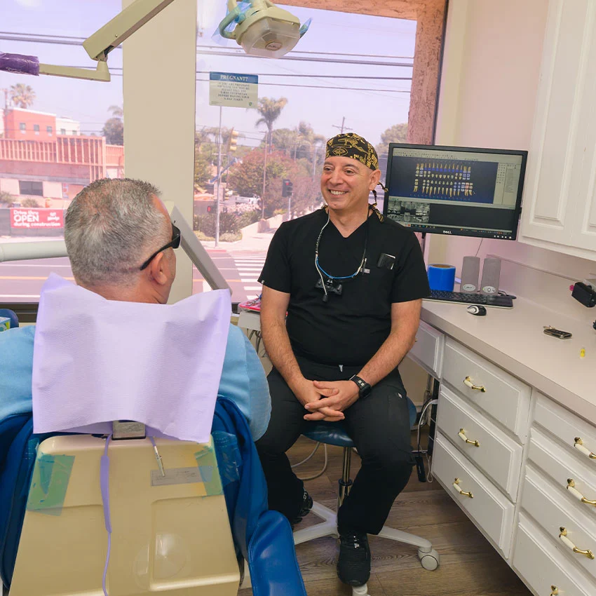 Dr. Armen and patient at Woodland Hills Family Dentistry,